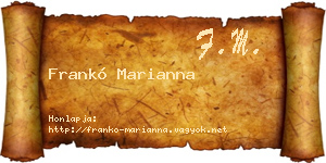 Frankó Marianna névjegykártya