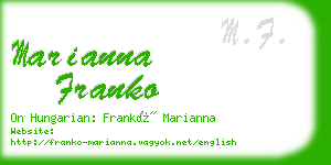 marianna franko business card